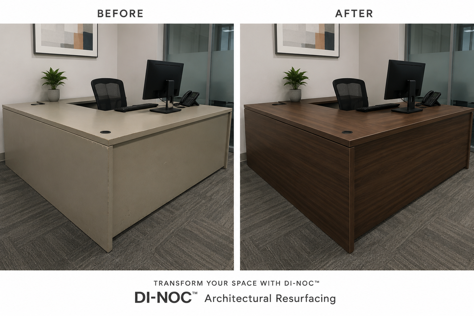 Di-Noc Architectural Resurfacing for Detroit Office
