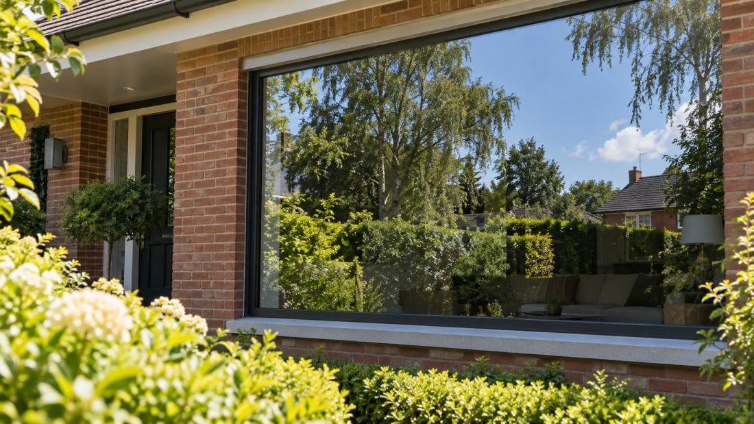 Daylight privacy through reflective window film