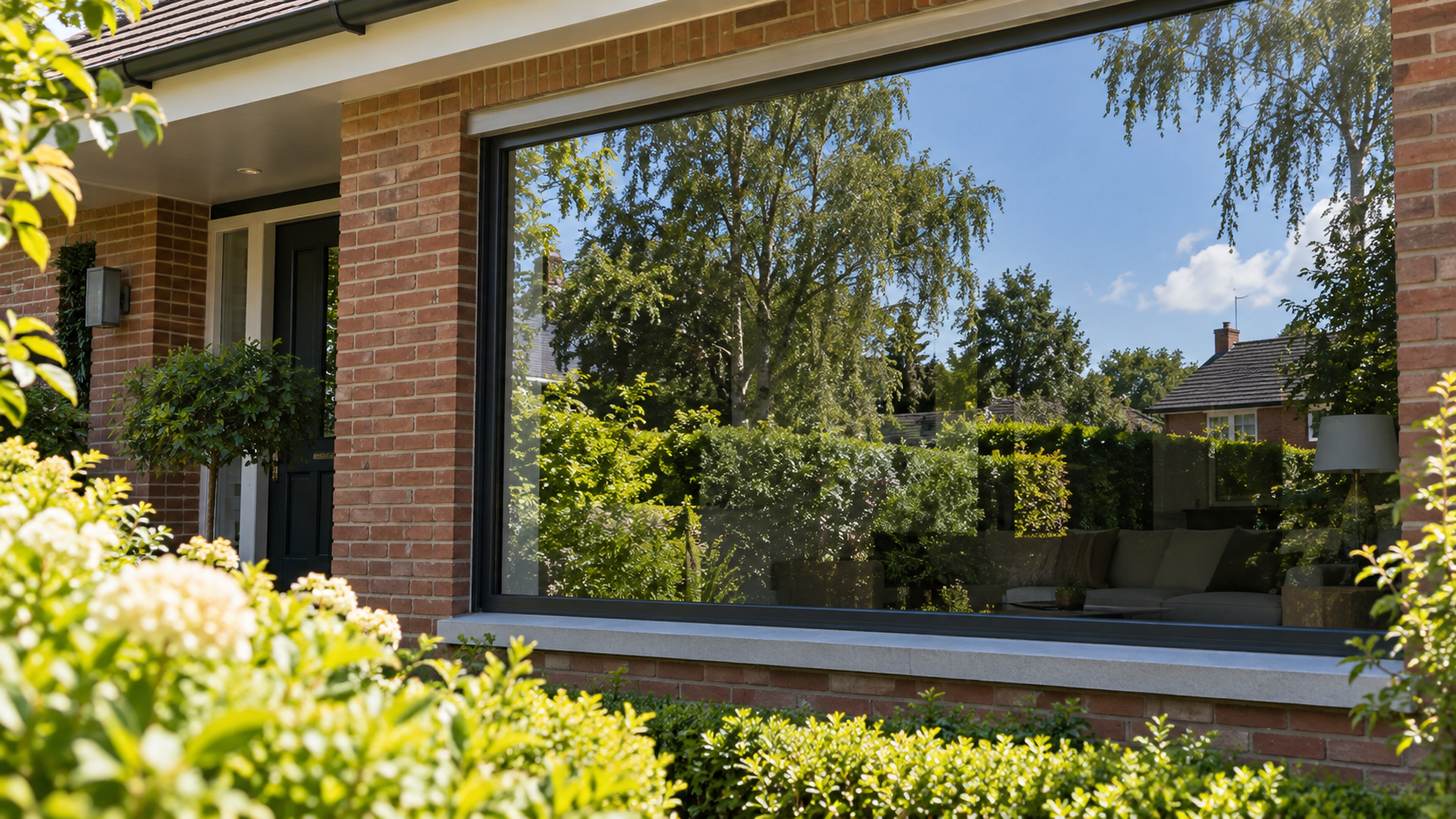 Daylight privacy through reflective window film